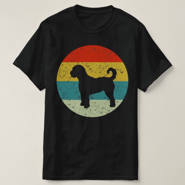 goldendoodle-vintage silhuette 70s t shirt (Design framsida)