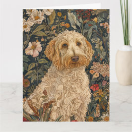 Goldendoodle William Morris Stil Blommigt Tack