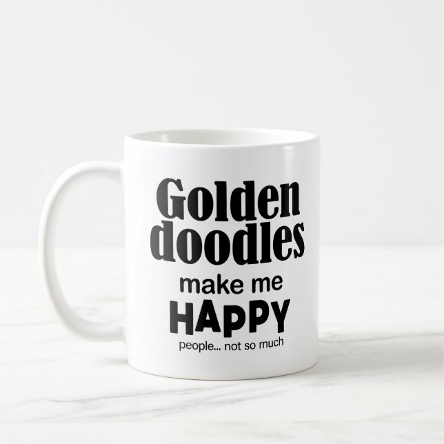 Goldendoodles gör mig Lycklig Kaffemugg (Vänster)