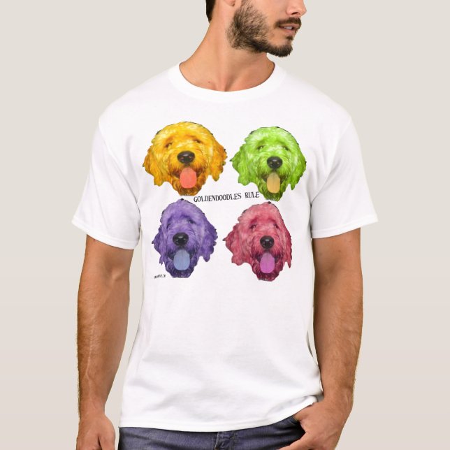 Goldendoodles härskar! t shirt (Framsida)