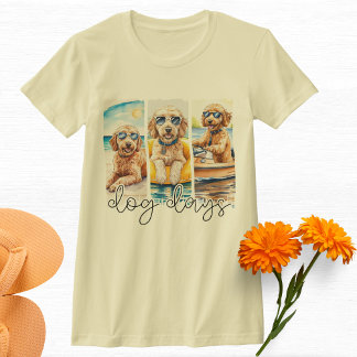 Goldendoodles i Sunglass Hund Sommardagar T Shirt