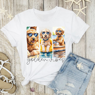Goldendoodles i Sunglasses Summer Golden Vibes T Shirt