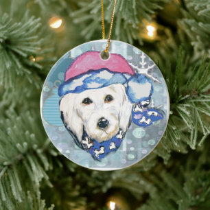 GOLDENDOODLES JULGRANSPRYDNAD KERAMIK