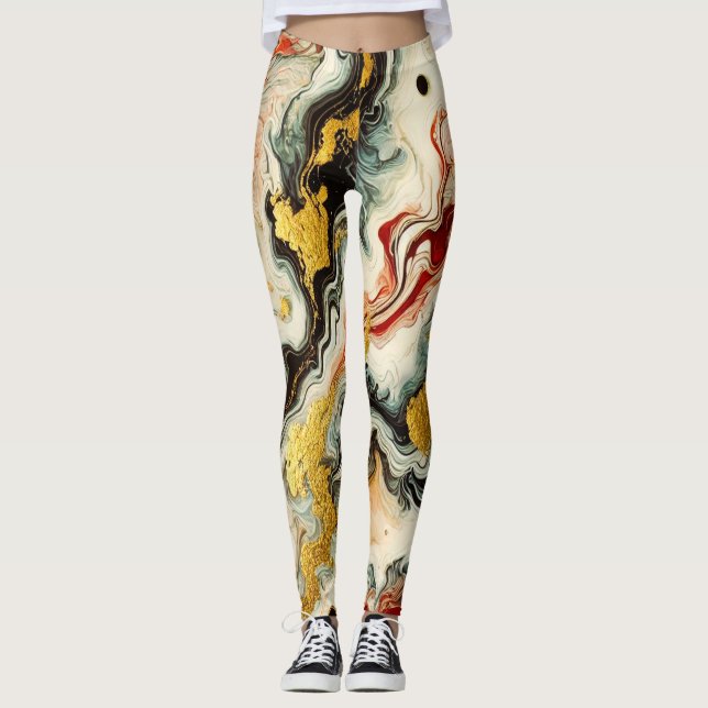 Goldene Flüsse Leggings (Framsida)