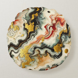 Goldene Flüsse Rund Kudde