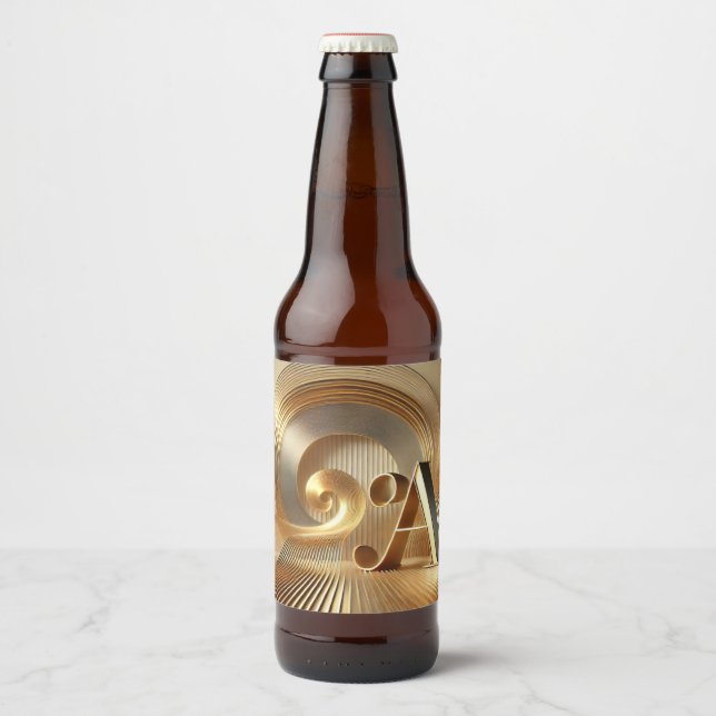 Goldene Harmonie Ölflaska Etikett (Framsida)