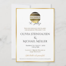 Goldene Hochzeit Einladung deutsch