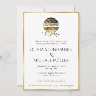 Goldene Hochzeit Einladung deutsch Inbjudningar