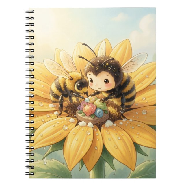 Goldene Hummel im Blütentanz1 Anteckningsbok (Framsidan)