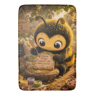 Goldene Hummel im Blütentanz.10 Badrumsmatta