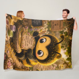 Goldene Hummel im Blütentanz.10 Fleecefilt