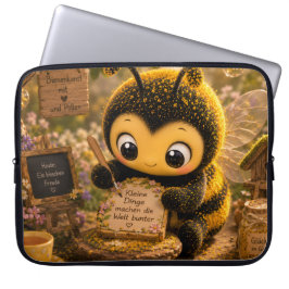 Goldene Hummel im Blütentanz.10 Laptop Fodral