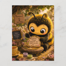 Goldene Hummel im Blütentanz.10 Vykort