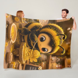 Goldene Hummel im Blütentanz.12 Fleecefilt