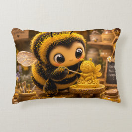 Goldene Hummel im Blütentanz.12 Prydnadskudde