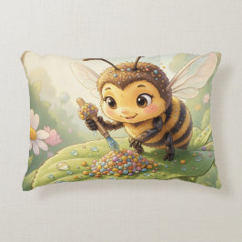Goldene Hummel im Blütentanz.2 Prydnadskudde
