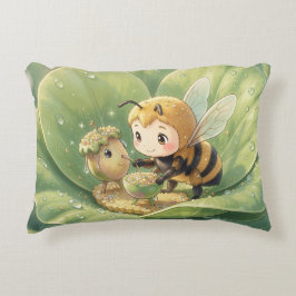 Goldene Hummel im Blütentanz.3 Prydnadskudde