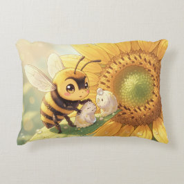 Goldene Hummel im Blütentanz.4 Prydnadskudde
