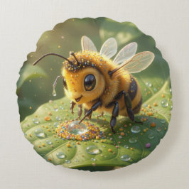 Goldene Hummel im Blütentanz.5 Rund Kudde