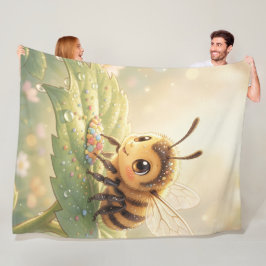 Goldene Hummel im Blütentanz.6 Fleecefilt