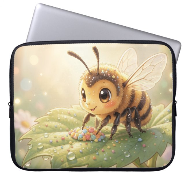 Goldene Hummel im Blütentanz.6 Laptop Fodral (Framsidan)
