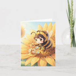 Goldene Hummel im Blütentanz.7 Helgkort