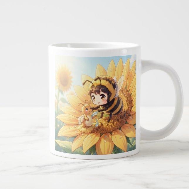 Goldene Hummel im Blütentanz.7 Jumbo Mugg (Höger)