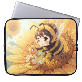 Goldene Hummel im Blütentanz.7 Laptop Fodral