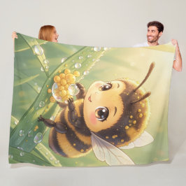 Goldene Hummel im Blütentanz.8 Fleecefilt