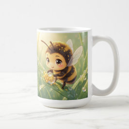 Goldene Hummel im Blütentanz.8 Kaffemugg