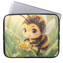 Goldene Hummel im Blütentanz.8 Laptop Fodral