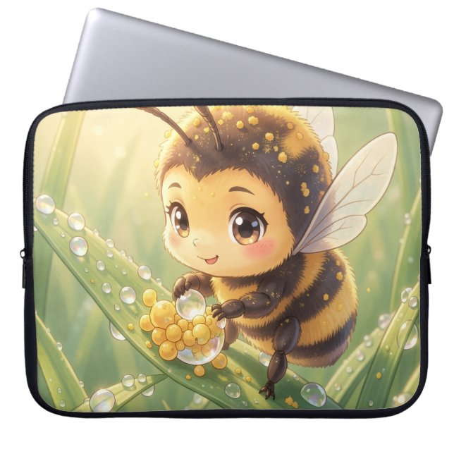 Goldene Hummel im Blütentanz.8 Laptop Fodral (Framsidan)
