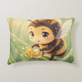 Goldene Hummel im Blütentanz.8 Prydnadskudde