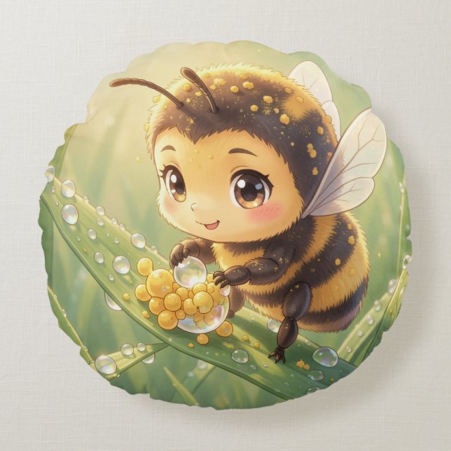 Goldene Hummel im Blütentanz.8 Rund Kudde (Framsidan)