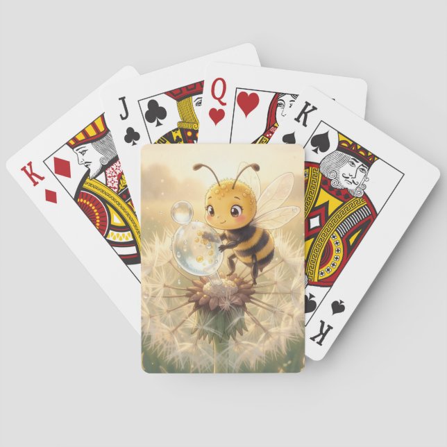 Goldene Hummel im Blütentanz.9 Casinokort (Baksidan)