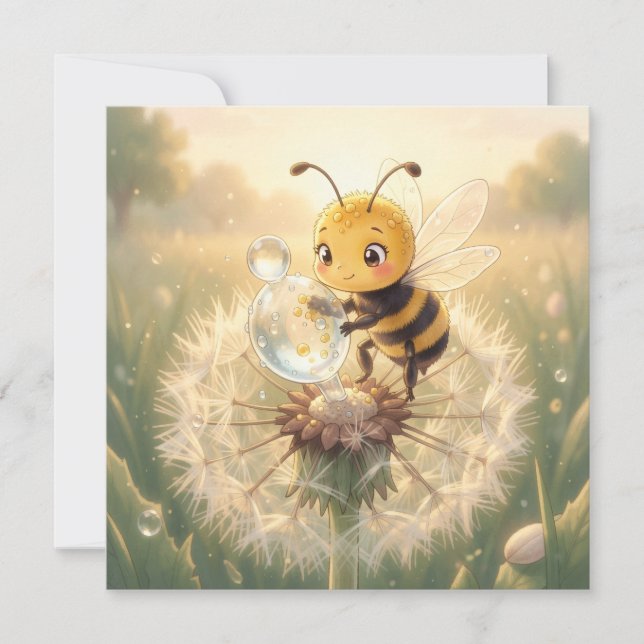 Goldene Hummel im Blütentanz.9 Julkort (Framsida)