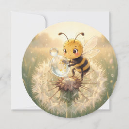 Goldene Hummel im Blütentanz.9 Julkort