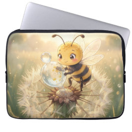Goldene Hummel im Blütentanz.9 Laptop Fodral