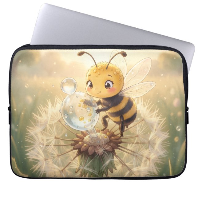 Goldene Hummel im Blütentanz.9 Laptop Fodral (Framsidan)