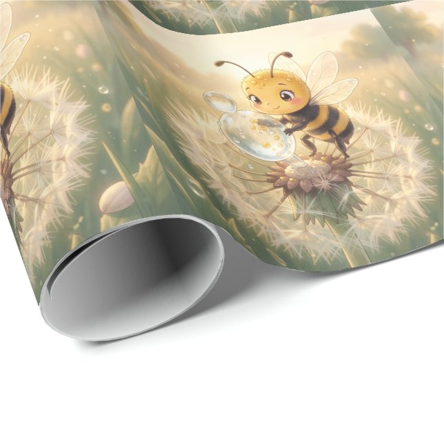 Goldene Hummel im Blütentanz.9 Presentpapper (Rullad Hörn)