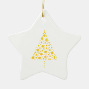 Goldene Sterne Weihnachtsbaum Julgransprydnad Keramik