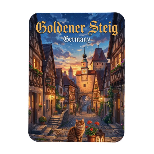 Goldener Steig Tyskland Magnet (Vertikal)
