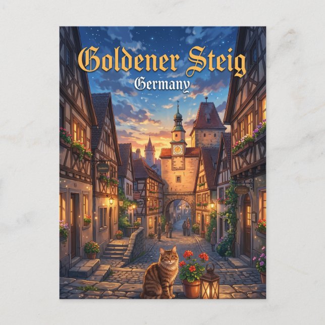 Goldener Steig Tyskland Vykort (Framsida)