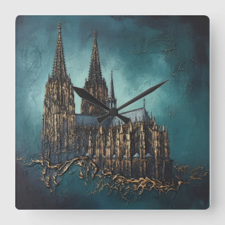 Goldenes Echo des Doms Fyrkantig Klocka