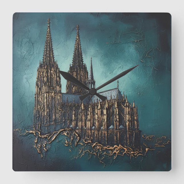 Goldenes Echo des Doms Fyrkantig Klocka (Framsida)