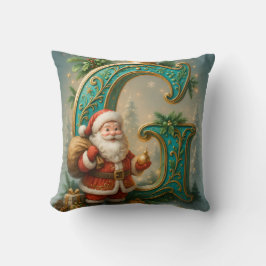 Goldenes Initial G mit Weihnachtsmann und Krone Kudde