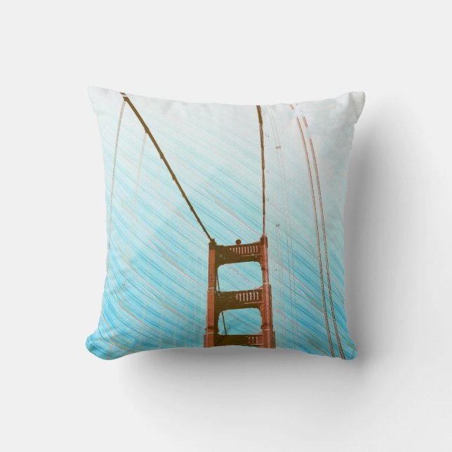 GoldengateBridge San Francisco Iconic panel av liv Kudde (Framsida)