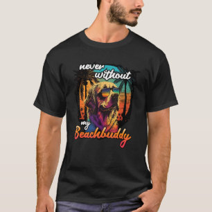 Goldenhämtar Sunset med Palmtree Beachkompis T Shirt