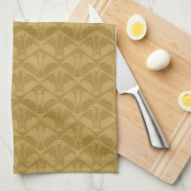 Goldenrod Batty Kitchen Towel