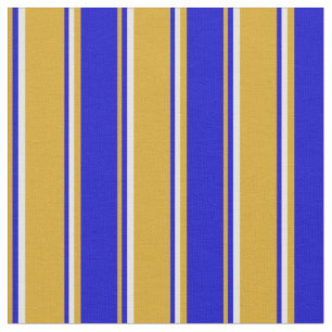 Goldenrod, Blue och Light Gult Mönster Tyg
